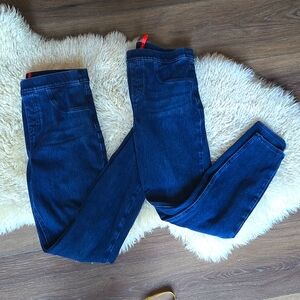 2 pairs of spanx jeanish leggings M